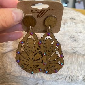 ⭐ 3/$18 ⭐ Bohemian Boho Wooden Wood Dangle Lightweight Earrings ~ NEW